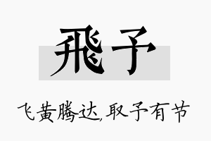 飞予名字的寓意及含义