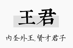 王君名字的寓意及含义