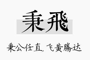 秉飞名字的寓意及含义