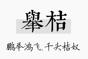 举桔名字的寓意及含义