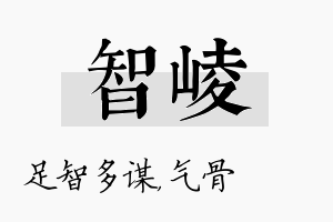 智崚名字的寓意及含义