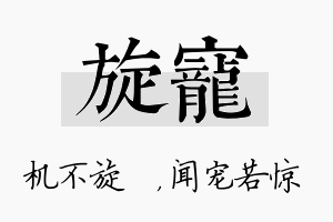 旋宠名字的寓意及含义