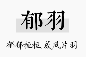 郁羽名字的寓意及含义