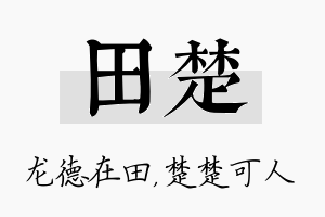 田楚名字的寓意及含义