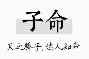 子命名字的寓意及含义