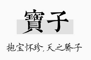 宝子名字的寓意及含义