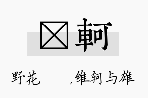 莙轲名字的寓意及含义