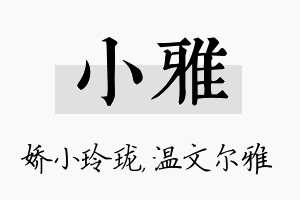 小雅名字的寓意及含义