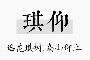 琪仰名字的寓意及含义