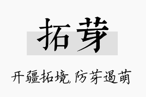 拓芽名字的寓意及含义