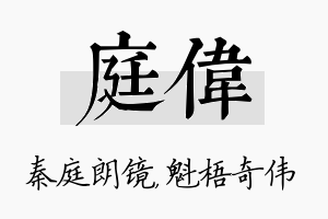 庭伟名字的寓意及含义