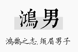 鸿男名字的寓意及含义