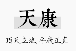 天康名字的寓意及含义