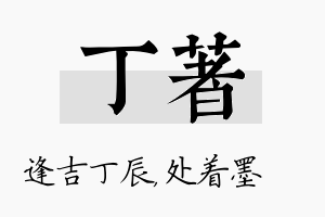 丁着名字的寓意及含义