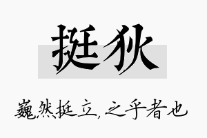 挺狄名字的寓意及含义