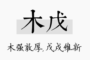 木戊名字的寓意及含义