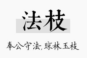 法枝名字的寓意及含义