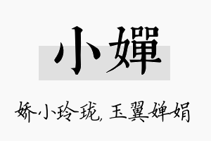 小婵名字的寓意及含义