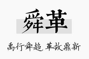 舜革名字的寓意及含义