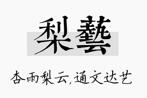 梨艺名字的寓意及含义