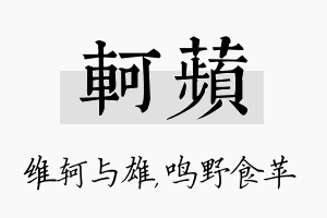 轲苹名字的寓意及含义