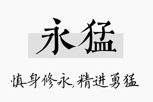 永猛名字的寓意及含义