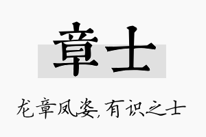 章士名字的寓意及含义