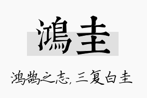 鸿圭名字的寓意及含义