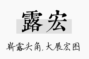 露宏名字的寓意及含义