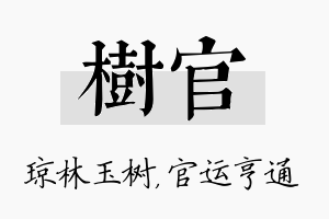 树官名字的寓意及含义