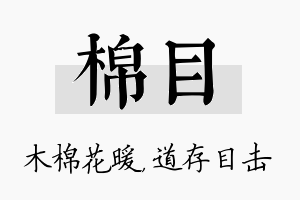 棉目名字的寓意及含义