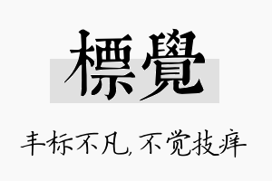 标觉名字的寓意及含义