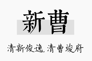 新曹名字的寓意及含义