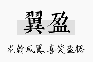 翼盈名字的寓意及含义