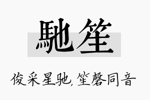 驰笙名字的寓意及含义