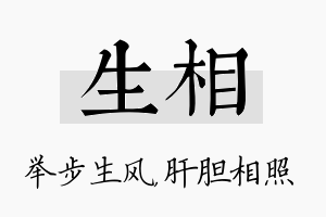 生相名字的寓意及含义