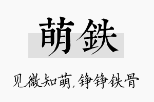 萌铁名字的寓意及含义