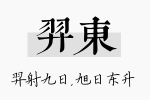 羿东名字的寓意及含义