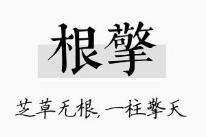 根擎名字的寓意及含义