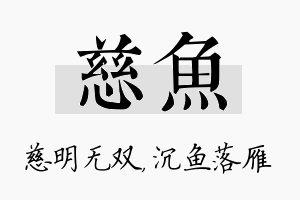 慈鱼名字的寓意及含义