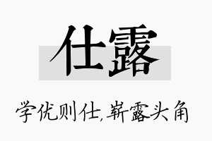 仕露名字的寓意及含义