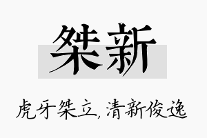 桀新名字的寓意及含义