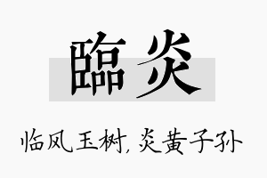 临炎名字的寓意及含义