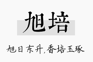 旭培名字的寓意及含义