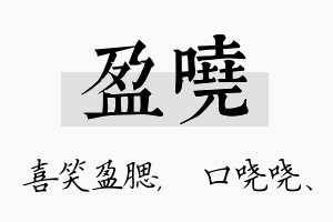 盈哓名字的寓意及含义