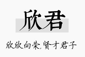 欣君名字的寓意及含义