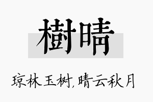 树晴名字的寓意及含义