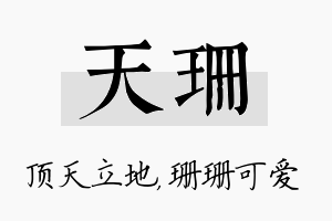 天珊名字的寓意及含义