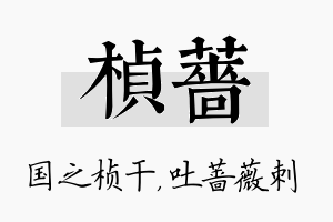 桢蔷名字的寓意及含义