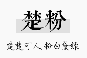 楚粉名字的寓意及含义